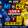 MI vs CSK IPL 2026 Live