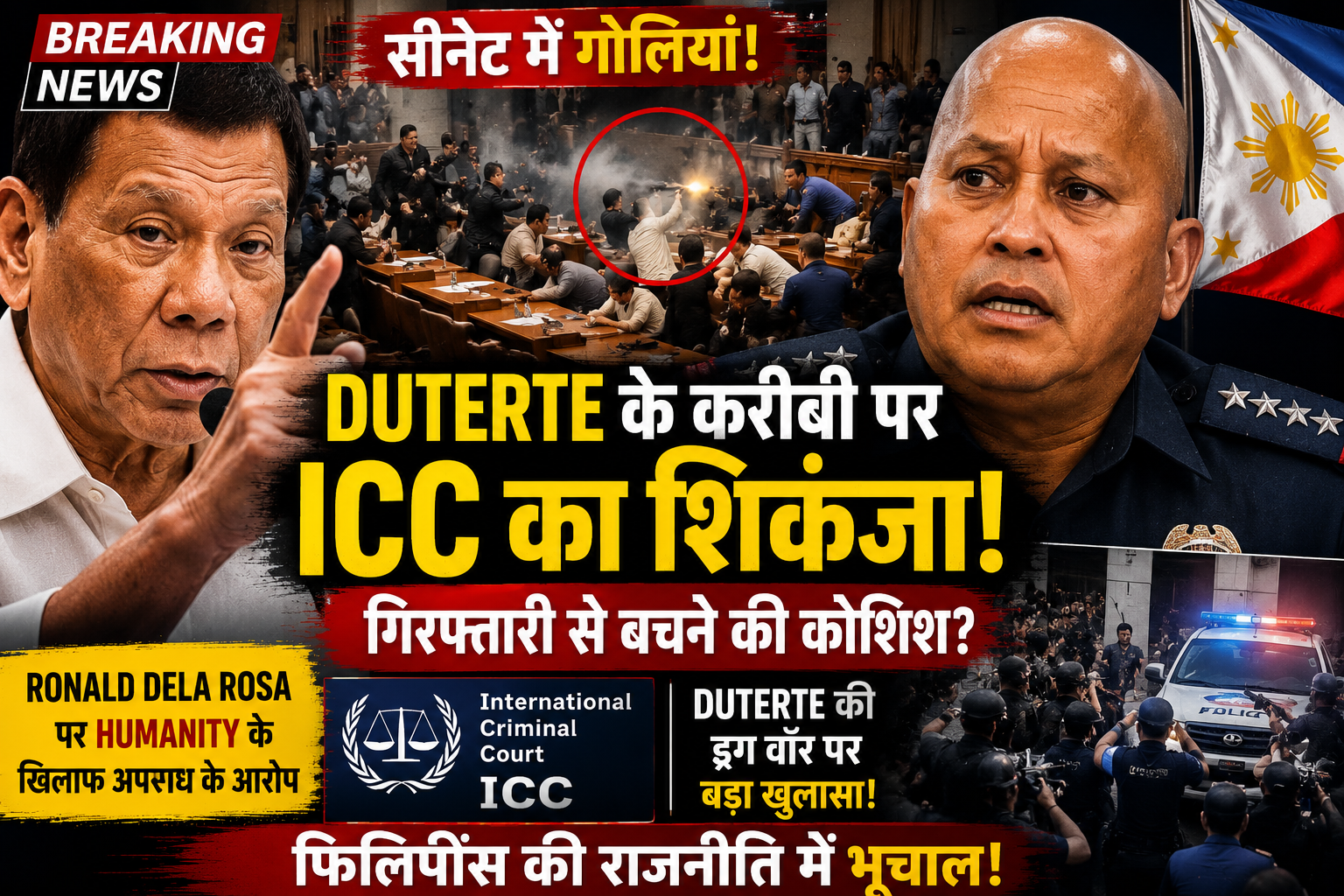 Philippine Senate में गोलीबारी.