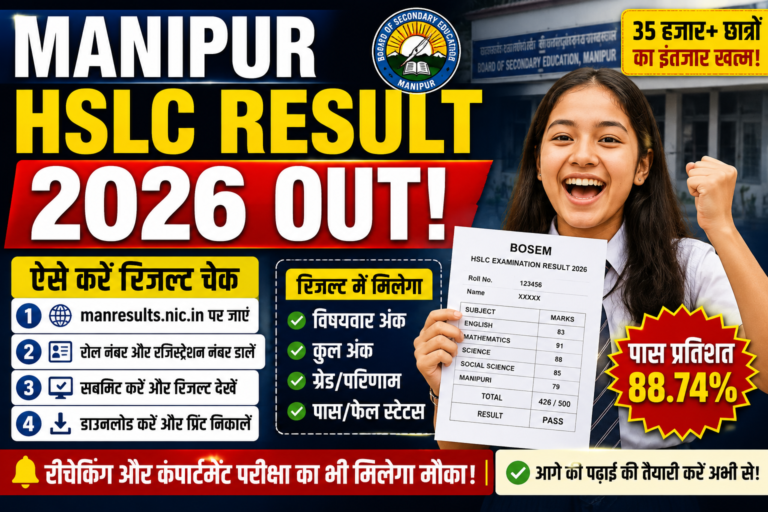 Manipur HSLC Result 2026 OUT